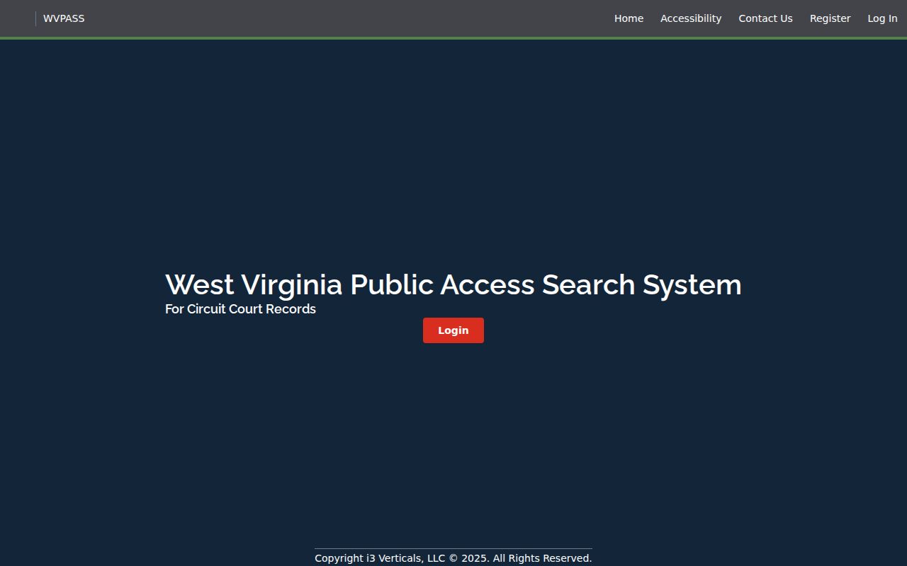 WVPASS public Circuit civil case search interface for Hampshire County