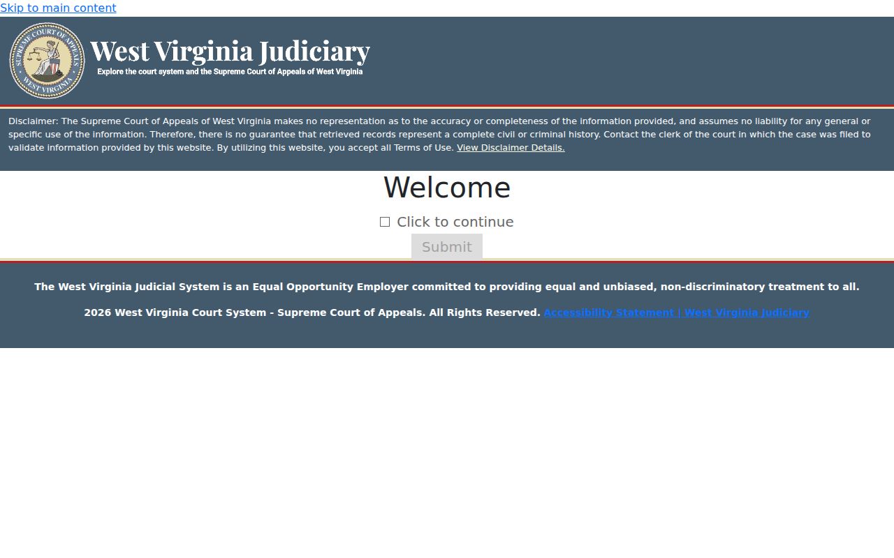 MCR criminal and citation search fields for Hampshire County